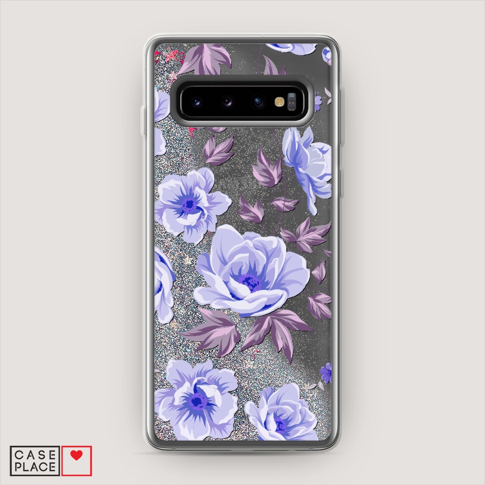 

Жидкий чехол с блестками "Цветочная фантазия 1" на Samsung Galaxy S10, 27091-1