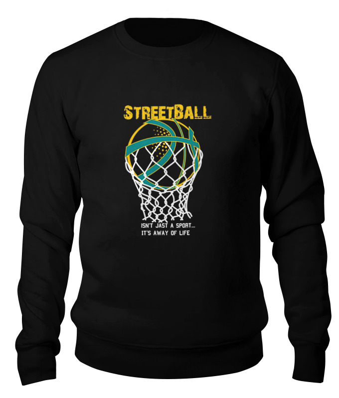 

Свитшот унисекс Printio Streetball черный XL, Streetball