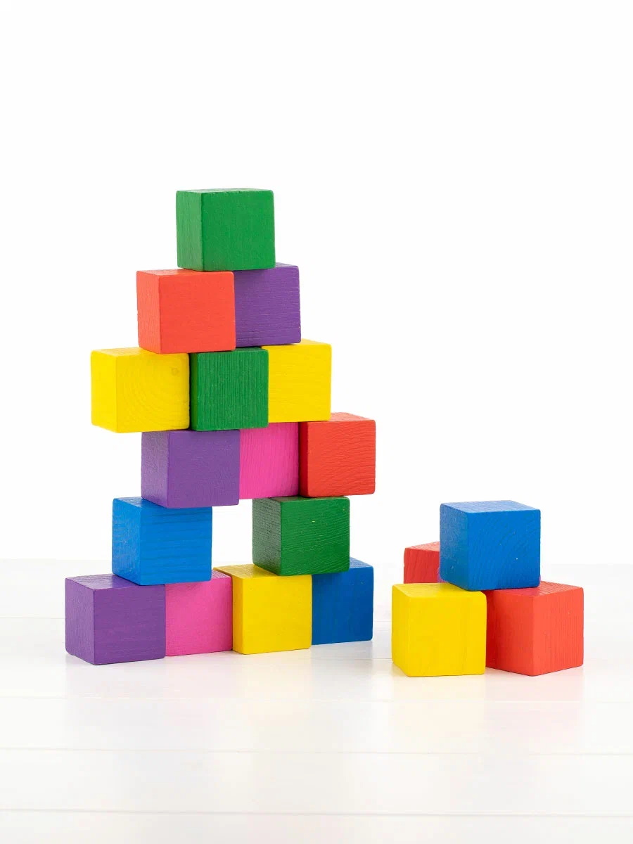 Кубики цветные Томик, 20 деталей конструктор город мастеров большие кубики синий трактор с коровой 5 деталей