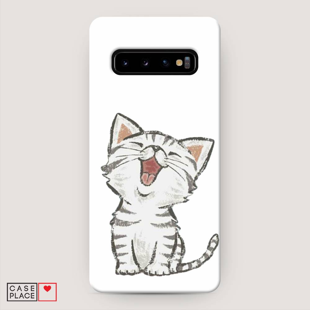

Пластиковый чехол "Котенок рисованный" на Samsung Galaxy S10 +, 27120-1