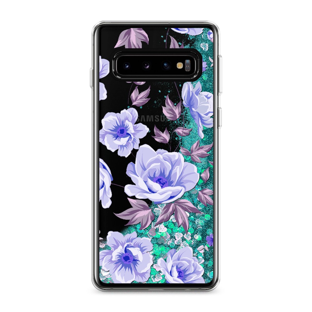 

Жидкий чехол с блестками "Цветочная фантазия 1" на Samsung Galaxy S10, 27095-1