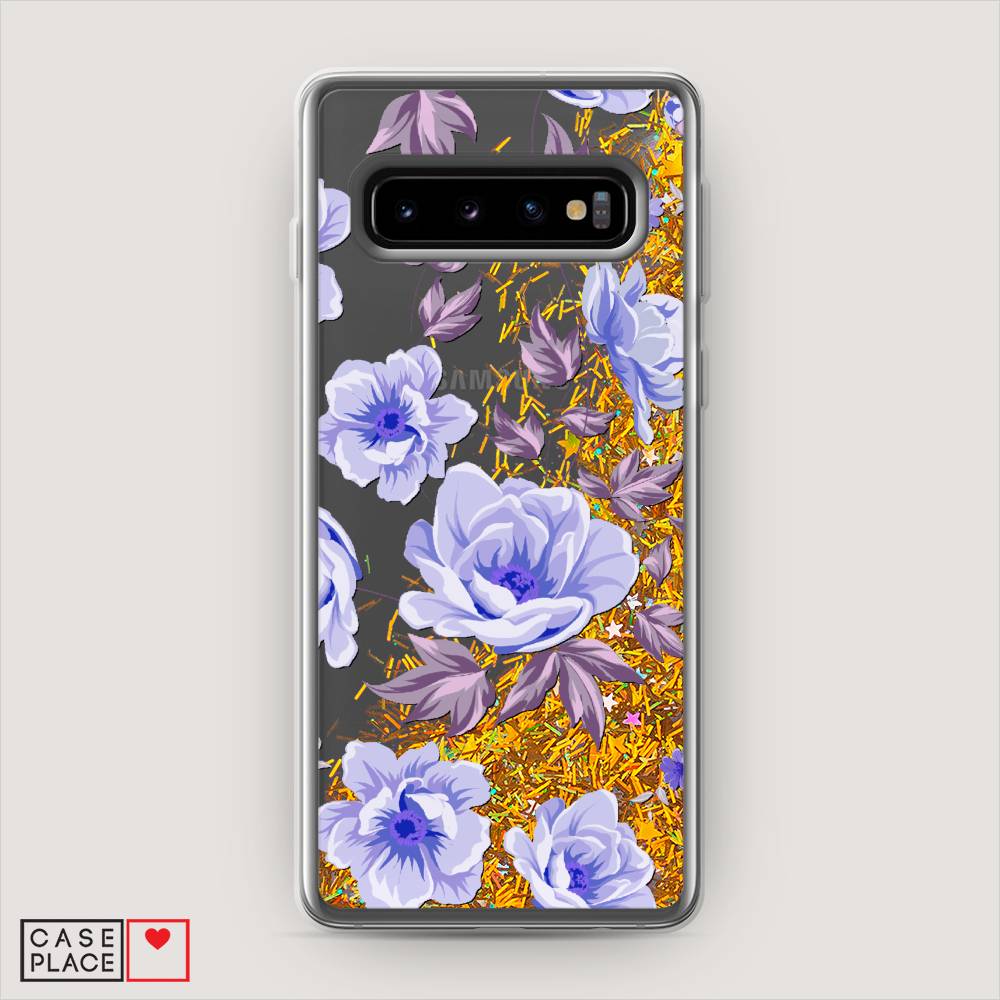 

Жидкий чехол с блестками "Цветочная фантазия 1" на Samsung Galaxy S10 +, 27190-1
