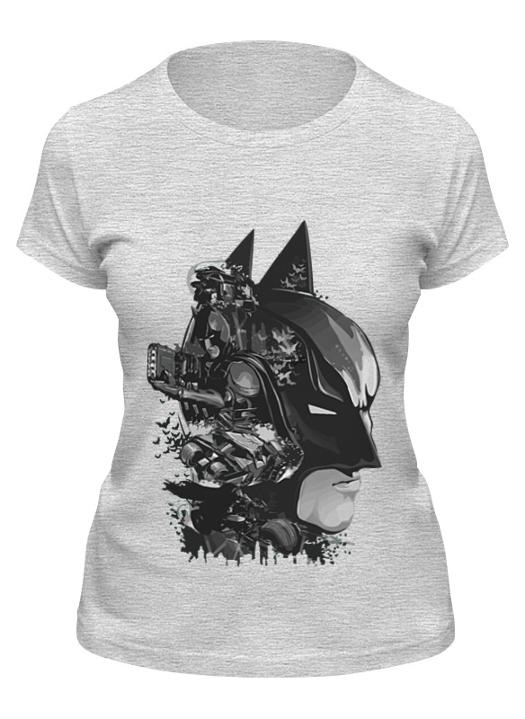 

Футболка женская Printio Бэтмен (batman) серая M, Серый, Бэтмен (batman)