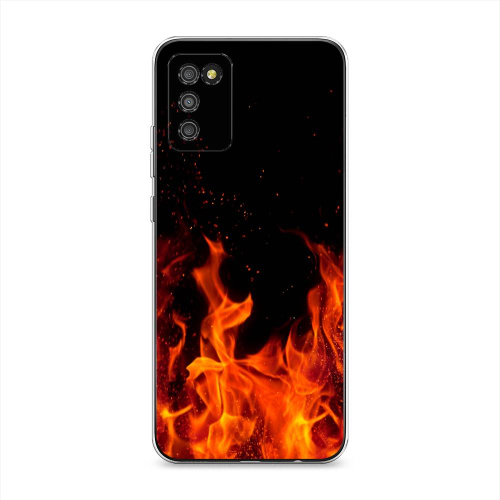 

Чехол Awog на Samsung Galaxy A02s / Самсунг A02s "Все в огне", Оранжевый;черный, 2102350-4