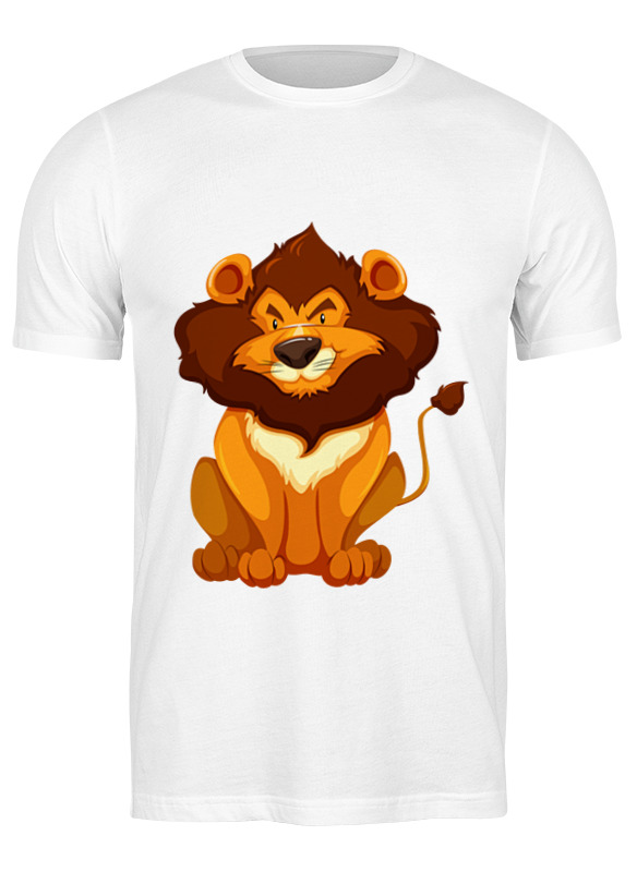 

Футболка мужская Printio Лев (lion) белая XL, Белый, Лев (lion)