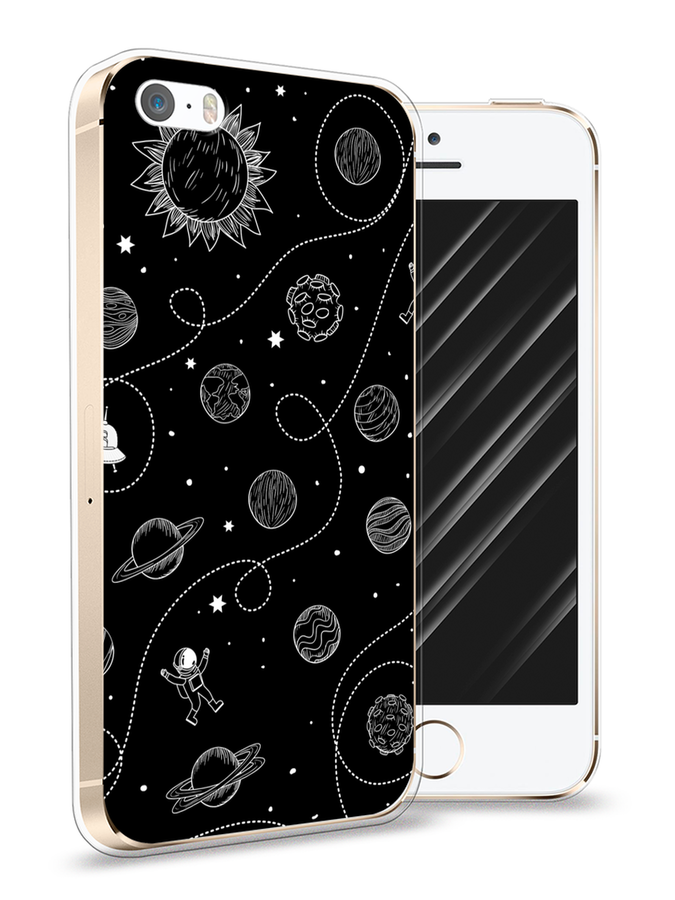 

Чехол Awog на Apple iPhone 5 / Айфон 5 "В невесомости", Разноцветный, 10350-4