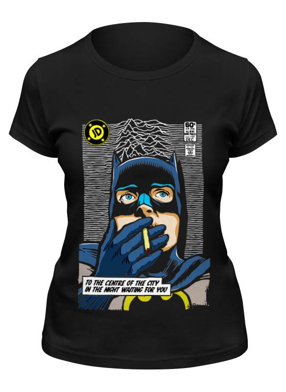

Футболка женская Printio Batman waiting for you черная M, Черный, Batman waiting for you