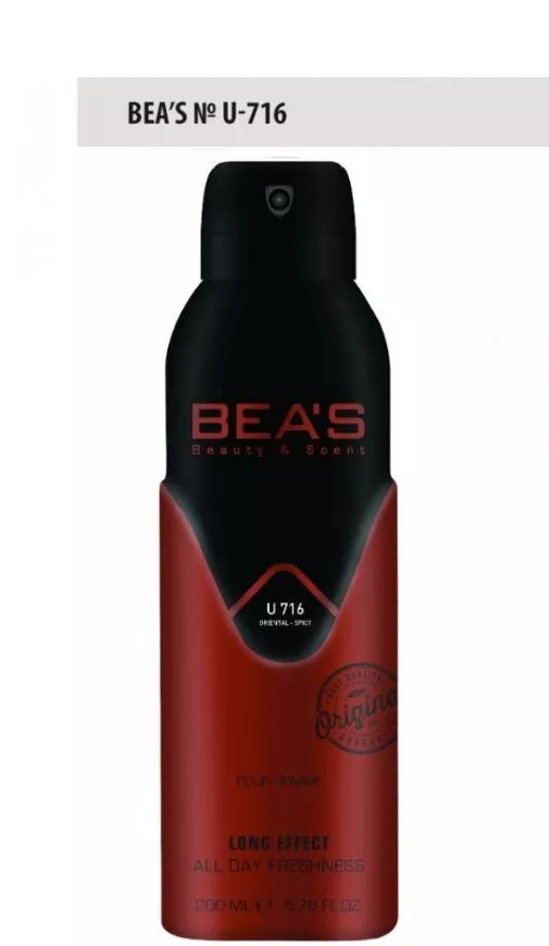 

Парфюмированный дезодорант Beas U716 Unisex, 200 мл, U716 Unisex