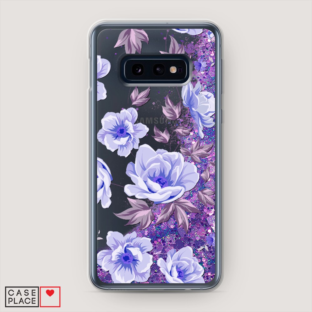 

Жидкий чехол с блестками "Цветочная фантазия 1" на Samsung Galaxy S10E