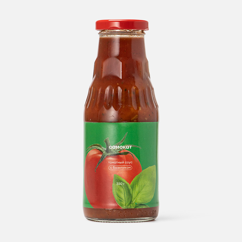 Соус Самокат томатный, с базиликом, в стекле, 330 г