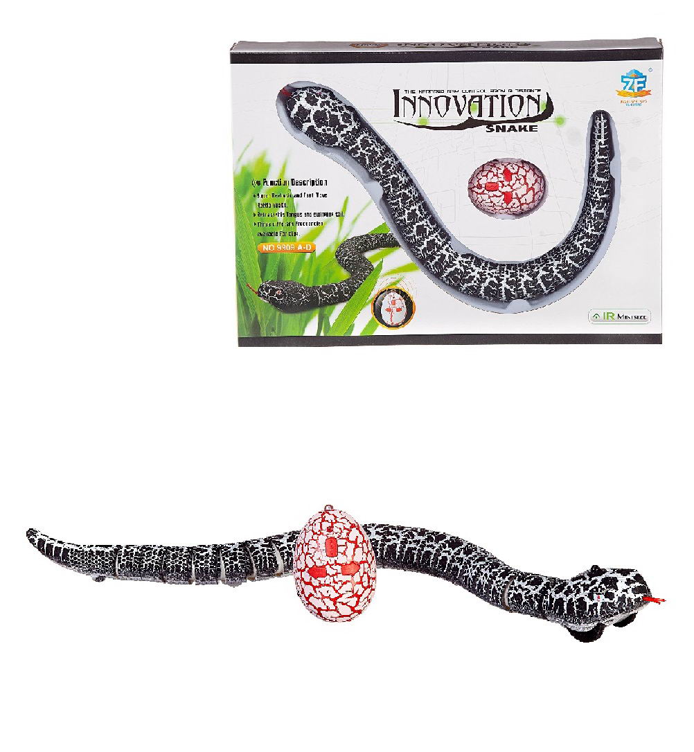 фото Игрушка junfa интерактивные насекомые и пресмыкающиеся змея черная на ик управлении junfa toys