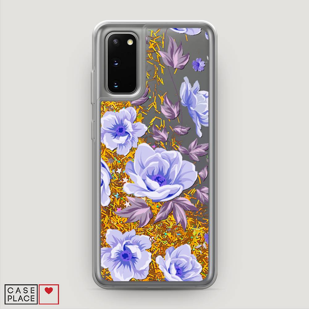 

Жидкий чехол с блестками "Цветочная фантазия 1" на Samsung Galaxy S20, 29290-1