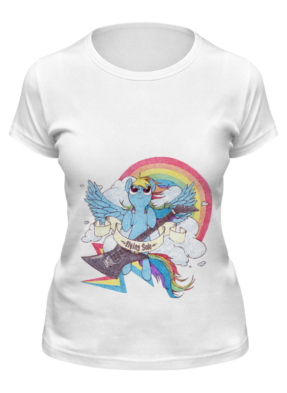 

Футболка женская Printio Rainbow dash белая 2XL, Белый, Rainbow dash