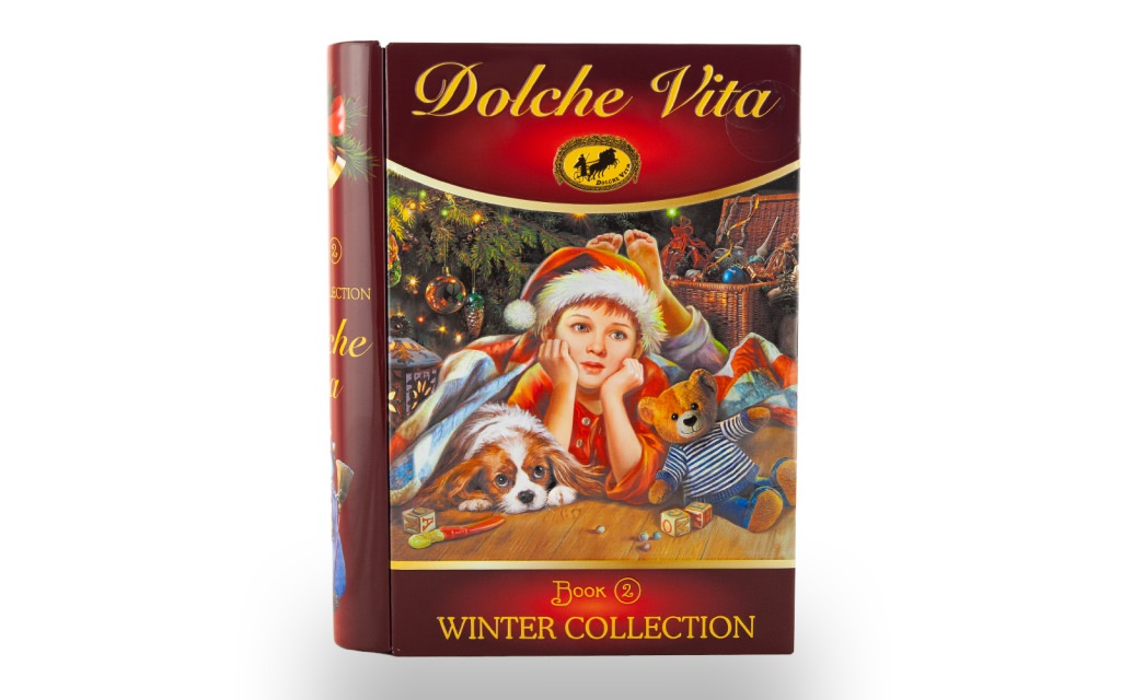 

Чай Dolche Vita Книга "Зимний вечер" черный с добавками ж/б 100 г
