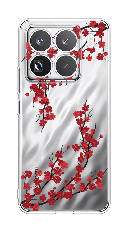 

Чехол на Xiaomi 15 Pro Красная сакура, Красный;черный, 323750-1