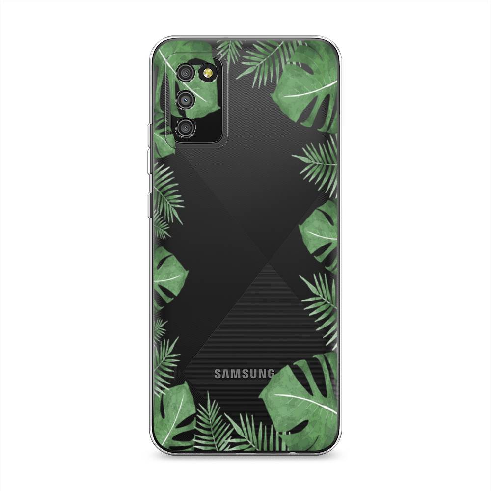 

Чехол Awog на Samsung Galaxy A02s / Самсунг A02s "Листья папоротника рамка", Зеленый, 2102350-8