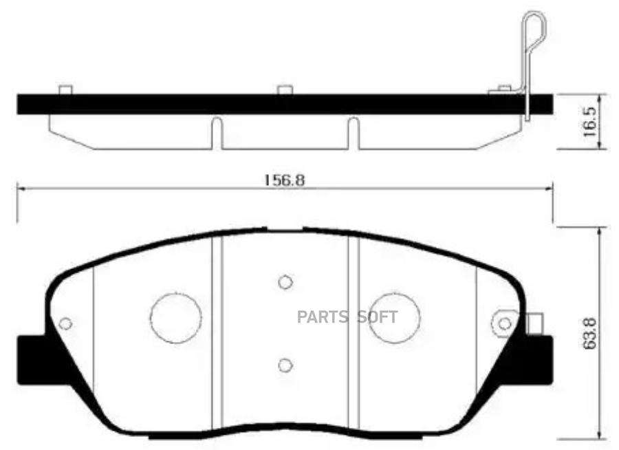 

Тормозные колодки HSB дисковые HP1042
