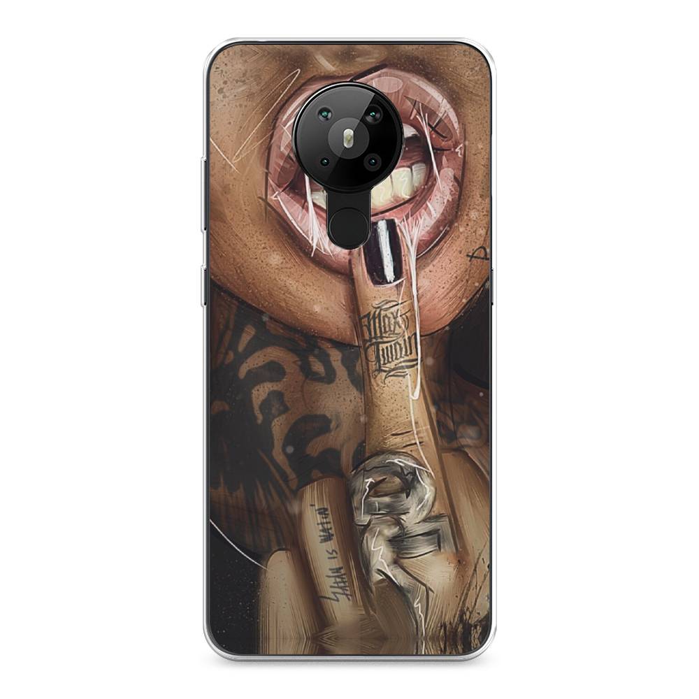 

Чехол Awog на Nokia 5.3 / Нокиа 5.3 "Девушка с татуировками", Бежевый;розовый;черный, 123450-9