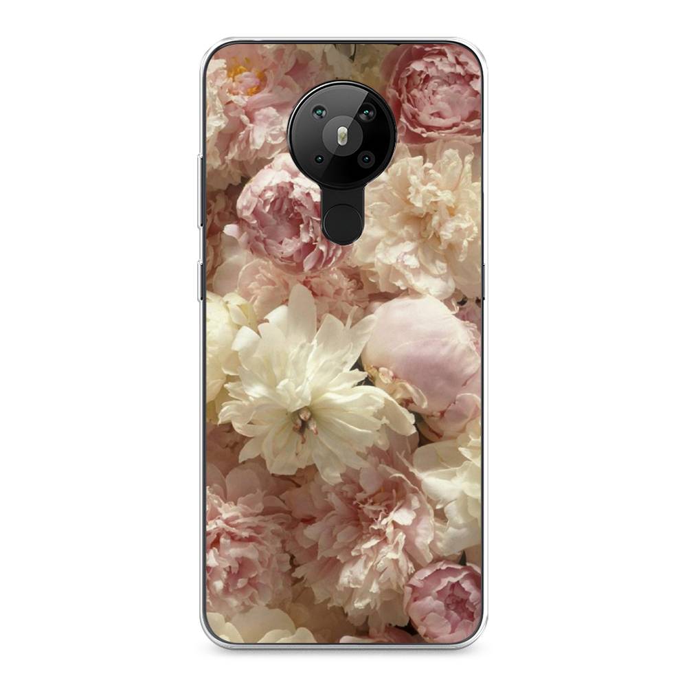 

Чехол Awog на Nokia 5.3 / Нокиа 5.3 "Пионы светлые", Бежевый;коричневый, 123450-8