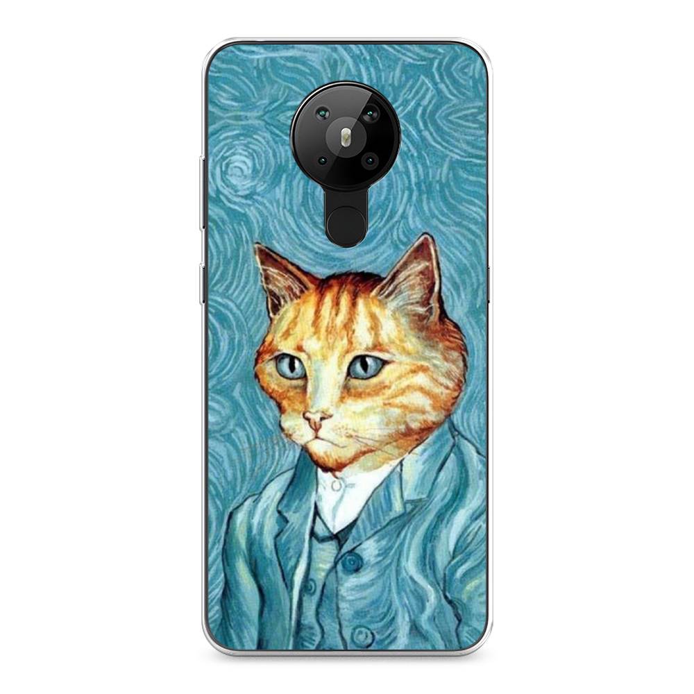 

Чехол Awog на Nokia 5.3 / Нокиа 5.3 "Кот Ван Гог", Голубой;коричневый, 123450-2