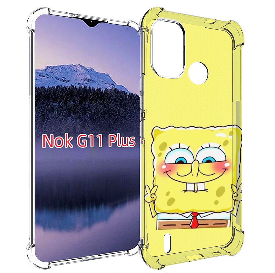 

Чехол MyPads довольный милый спанчбоб для Nokia G11 Plus, Прозрачный, Tocco