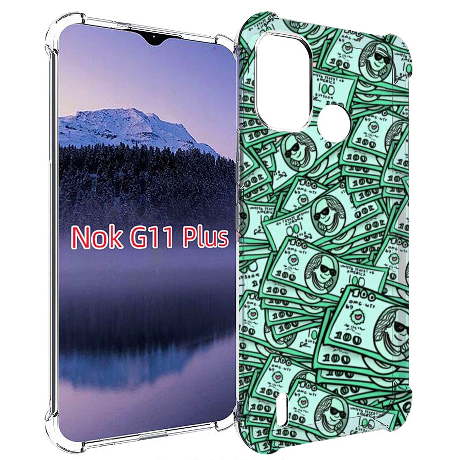 

Чехол MyPads доллары картинка для Nokia G11 Plus, Прозрачный, Tocco