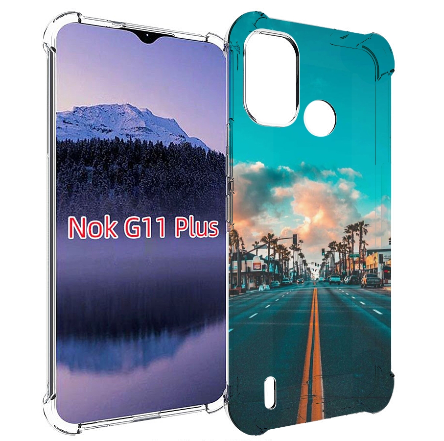 

Чехол MyPads дорога-в-лос-анджелес для Nokia G11 Plus, Прозрачный, Tocco