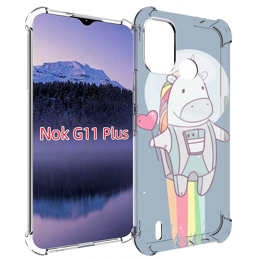

Чехол MyPads единорог летит за орбиту для Nokia G11 Plus, Прозрачный, Tocco