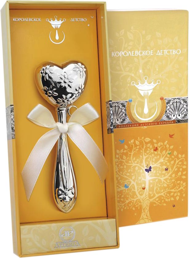 

Детская погремушка АргентА ''Сердце с цветами'', 1013PS05801, 1013PS05801
