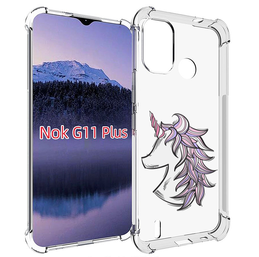 

Чехол MyPads единорог-рисунок для Nokia G11 Plus, Прозрачный, Tocco