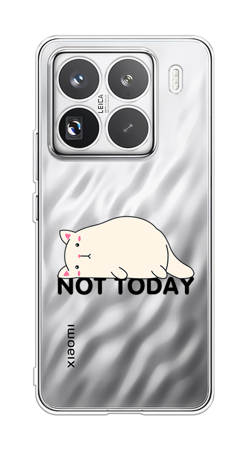 

Чехол на Xiaomi 15 Pro Cat not today, Белый;розовый;черный, 323750-1