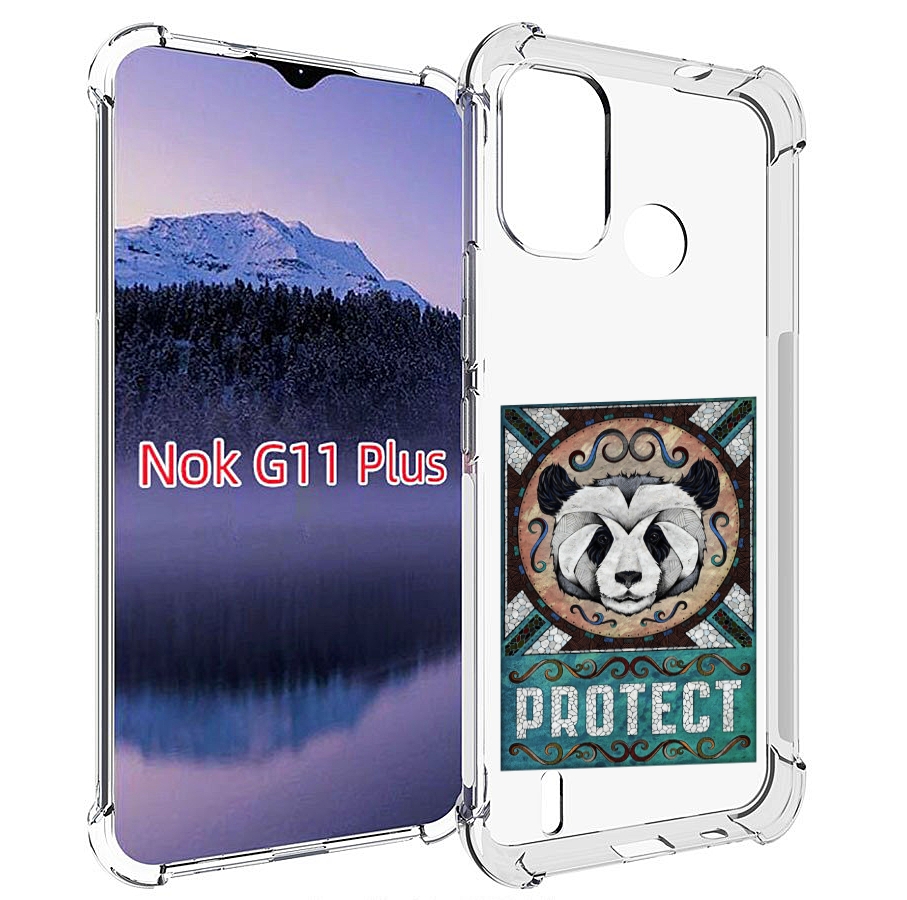 

Чехол MyPads защита панды для Nokia G11 Plus, Прозрачный, Tocco