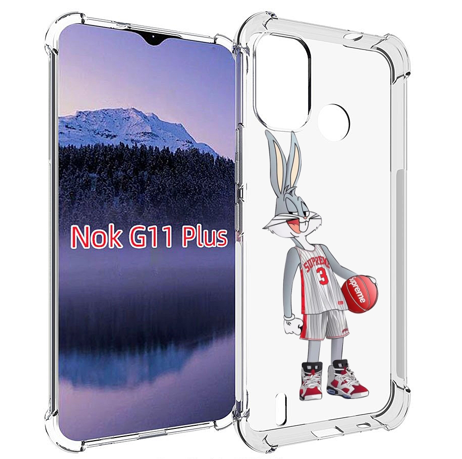 

Чехол MyPads заяц-баскетболист женский для Nokia G11 Plus, Прозрачный, Tocco