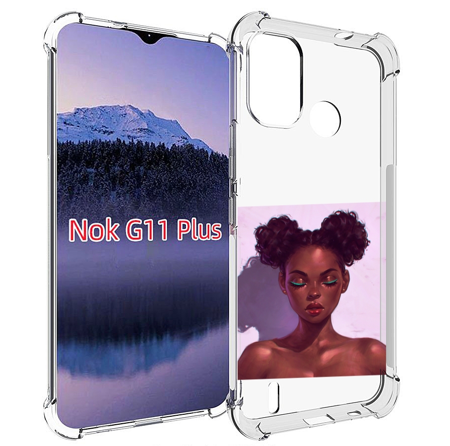 

Чехол MyPads зеленые-стрелки женский для Nokia G11 Plus, Прозрачный, Tocco
