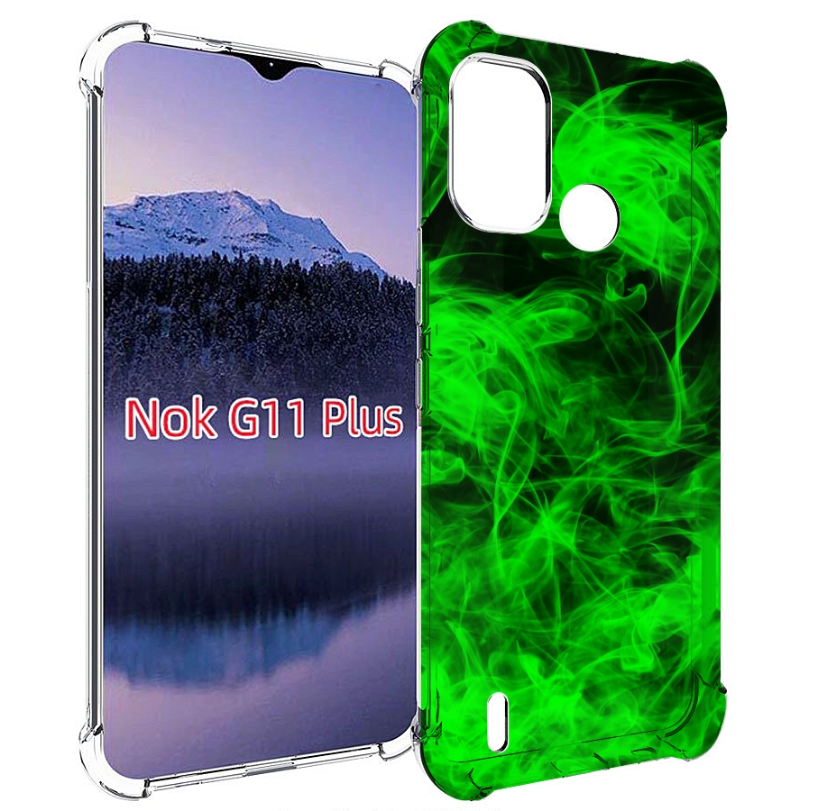 

Чехол MyPads зеленый-дымок для Nokia G11 Plus, Прозрачный, Tocco