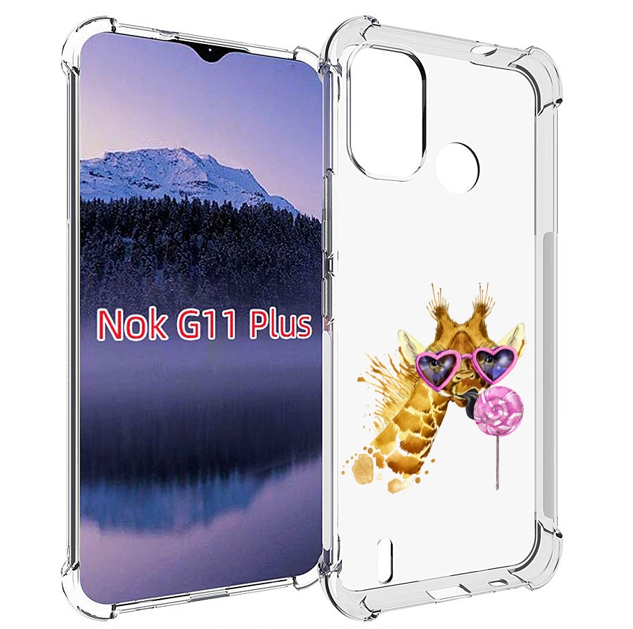 

Чехол MyPads акварельный жираф для Nokia G11 Plus, Прозрачный, Tocco