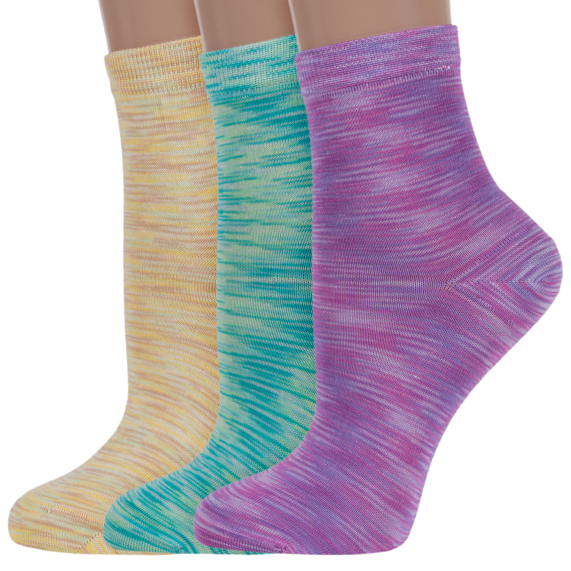 Комплект носков женских LorenzLine 3-Д11 разноцветных 23