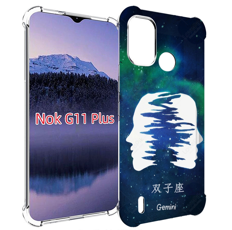 

Чехол MyPads знак зодиака близнецы 6 для Nokia G11 Plus, Прозрачный, Tocco