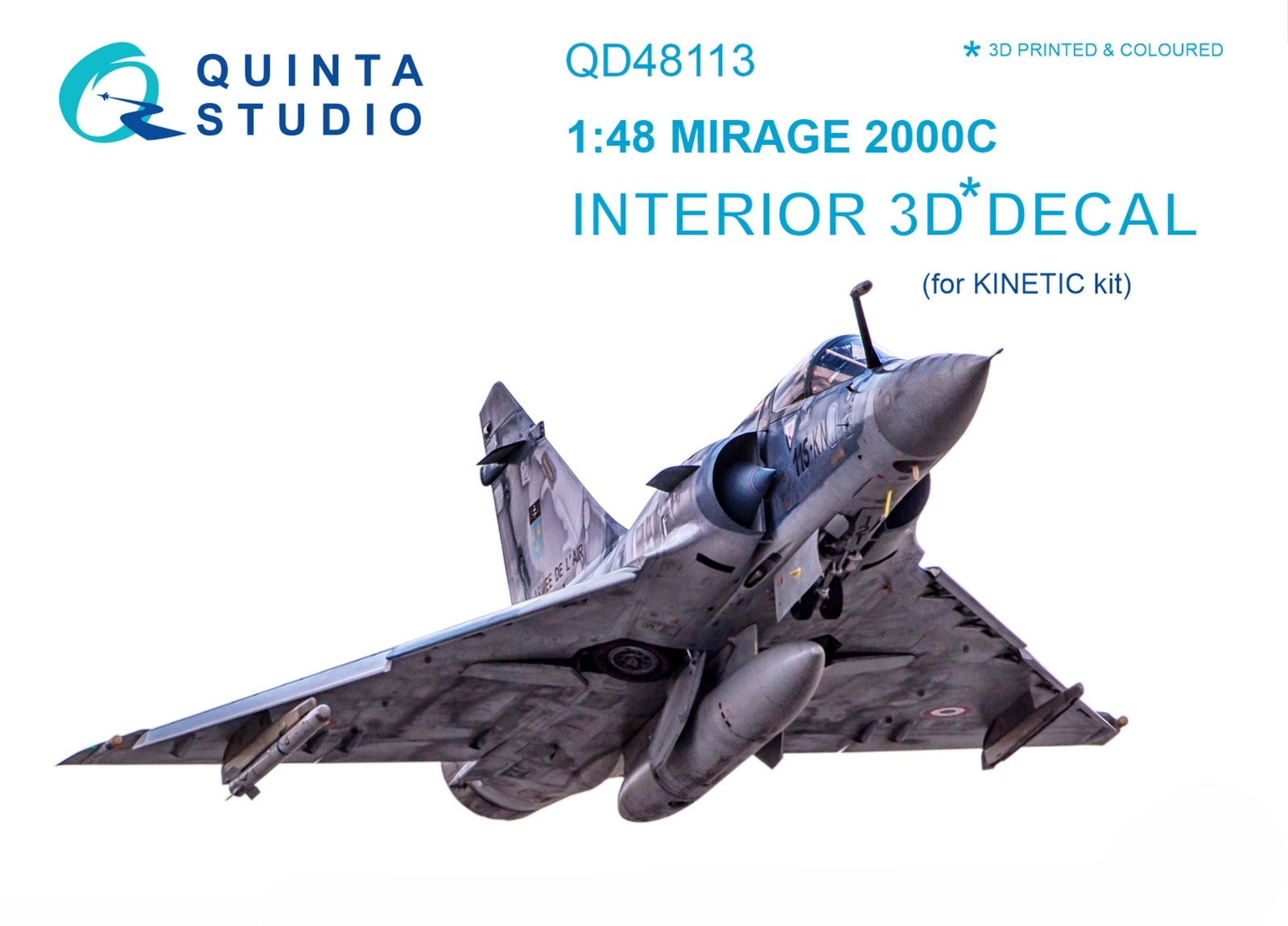 

QD48113 1/48 3D Декаль интерьера кабины Mirage 2000C для модели Kinetic, Цветной