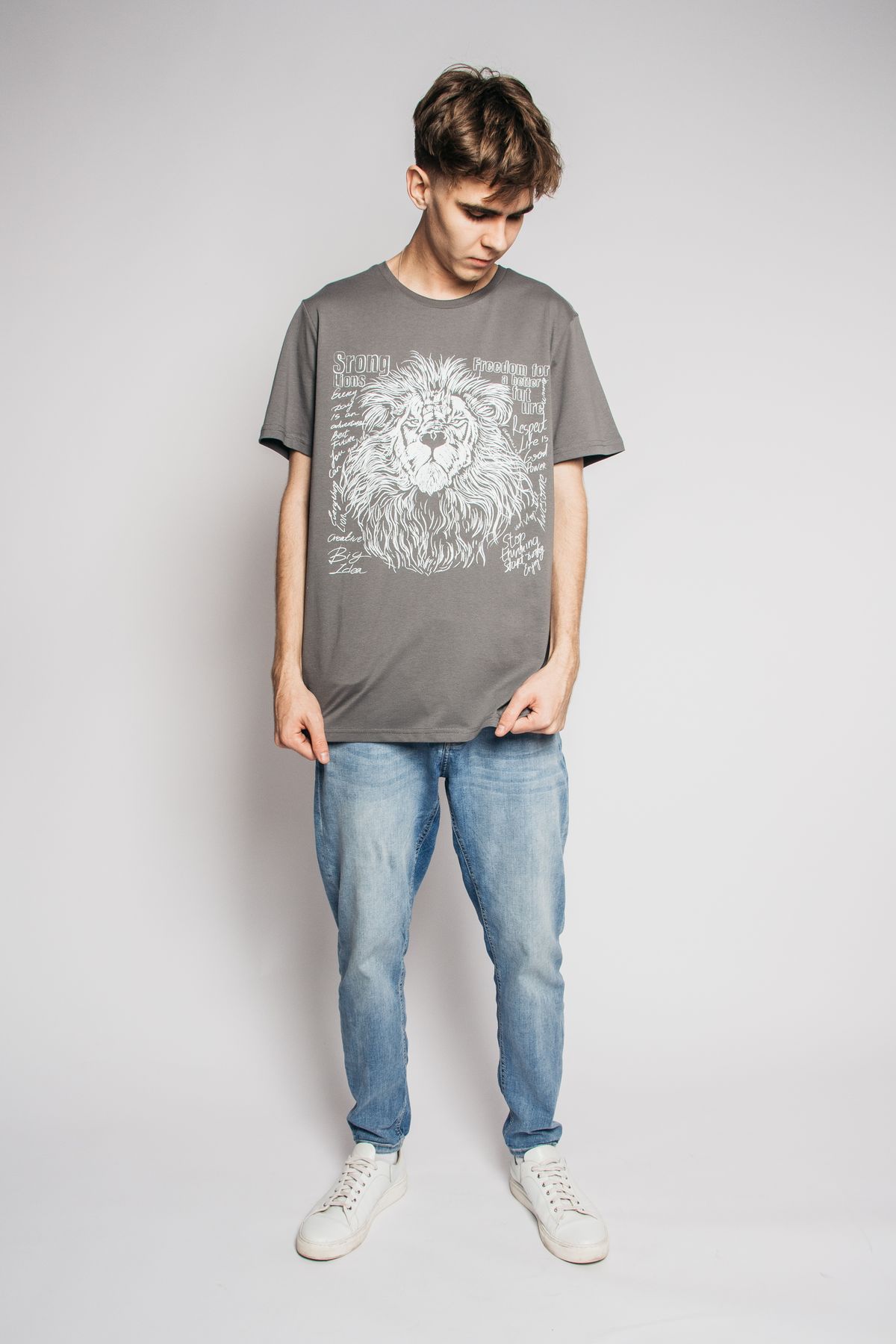 

Футболка мужская Let`s Go 54210 серая 50 RU, Серый, 54210