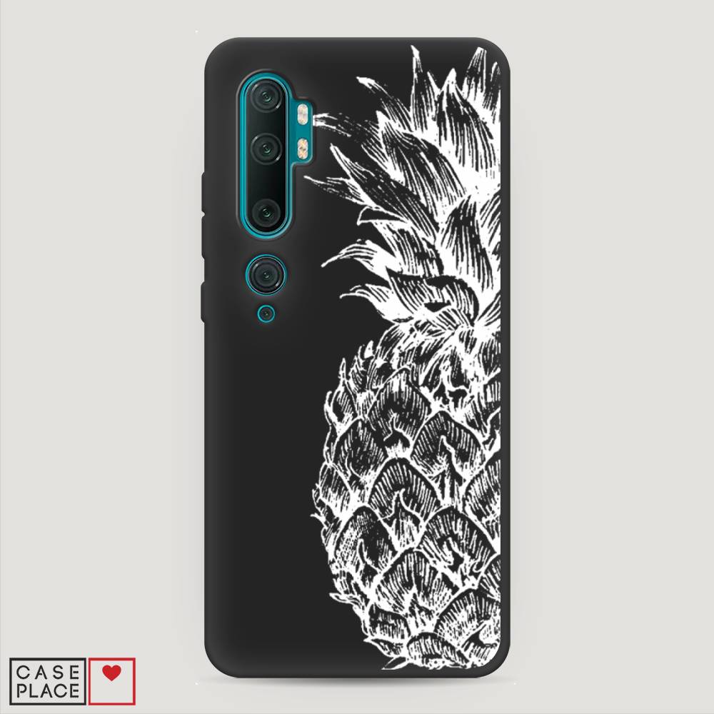 

Чехол Awog на Xiaomi Mi Note 10/Mi Note 10 Pro "Ананас графика белая", Разноцветный, 37352-1