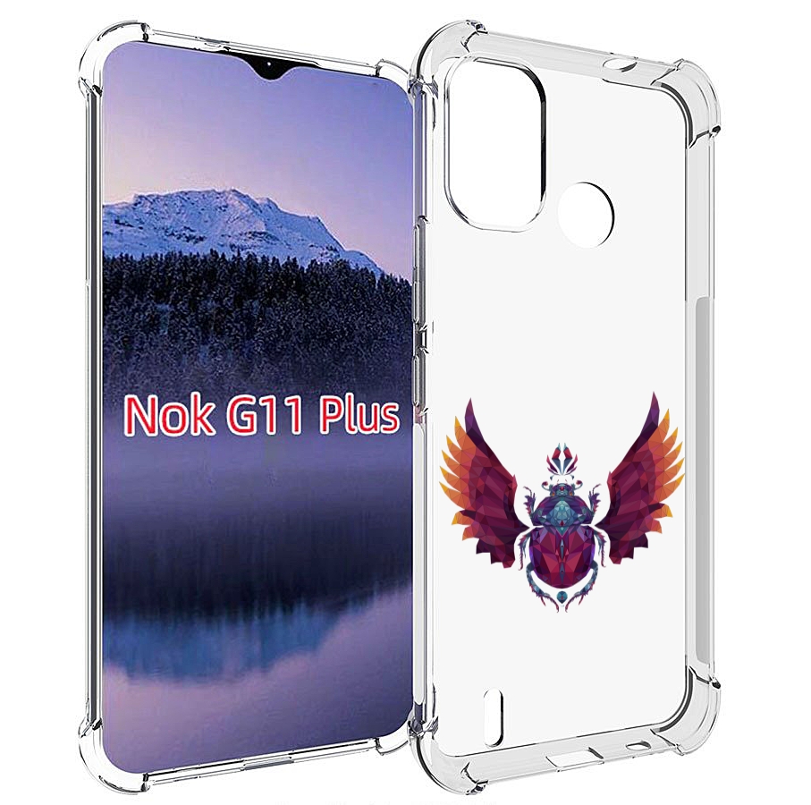 

Чехол MyPads алмазный скоробей для Nokia G11 Plus, Прозрачный, Tocco