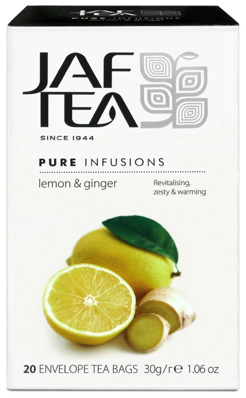 Напиток JAF TEA Lemon & Ginger цедра лимона и натуральный имбирь, 20 пакетиков