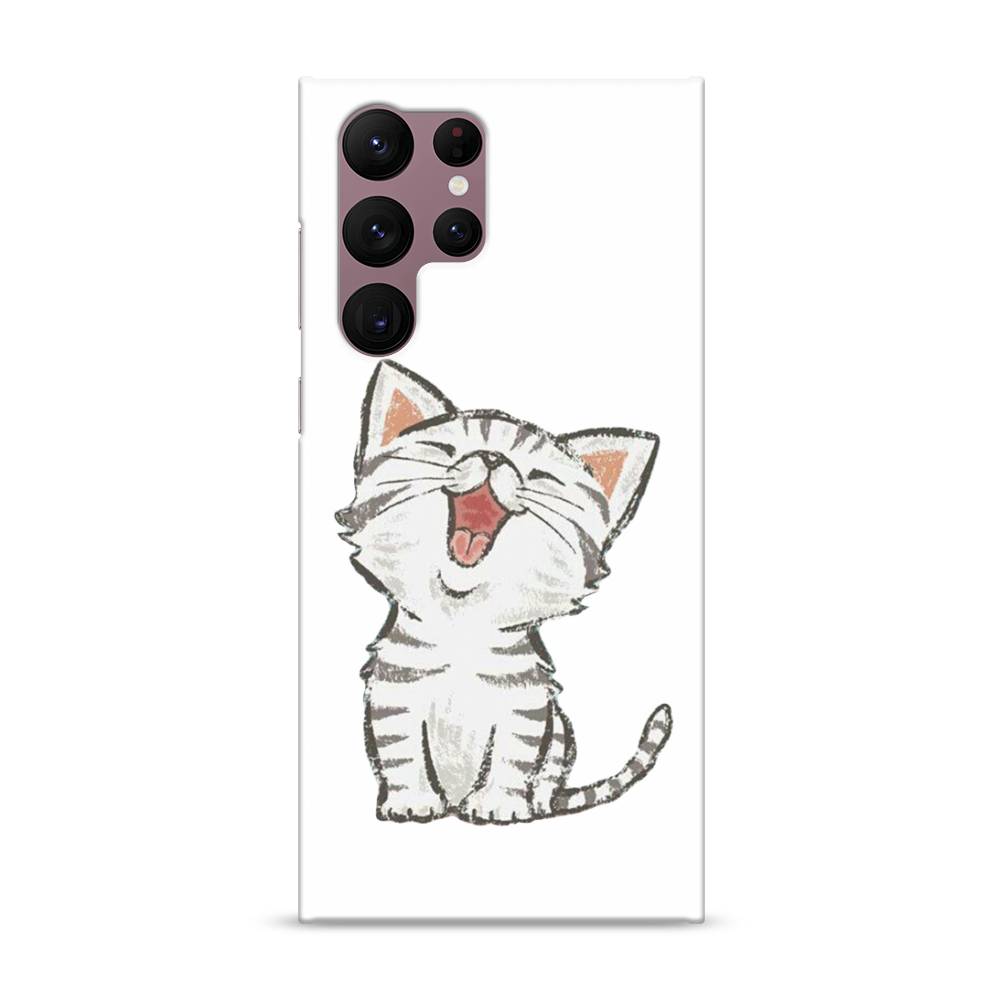 

Пластиковый чехол "Котенок рисованный" на Samsung Galaxy S22 Ultra, 2104020-1
