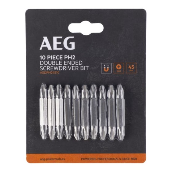 

AEG Биты двухсторонние 10шт.РН2x45mm ASDPH24510 4932479515