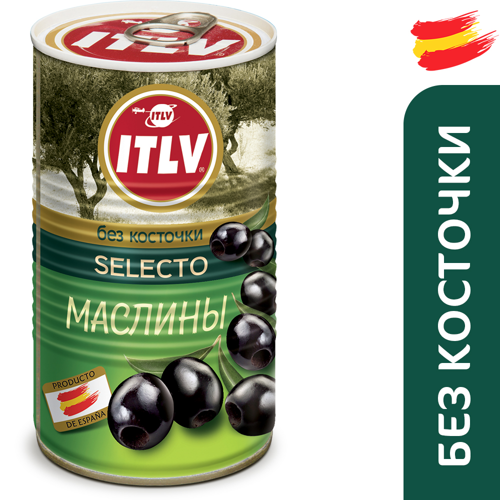 Маслины ITLV без косточки Selecto 370 мл