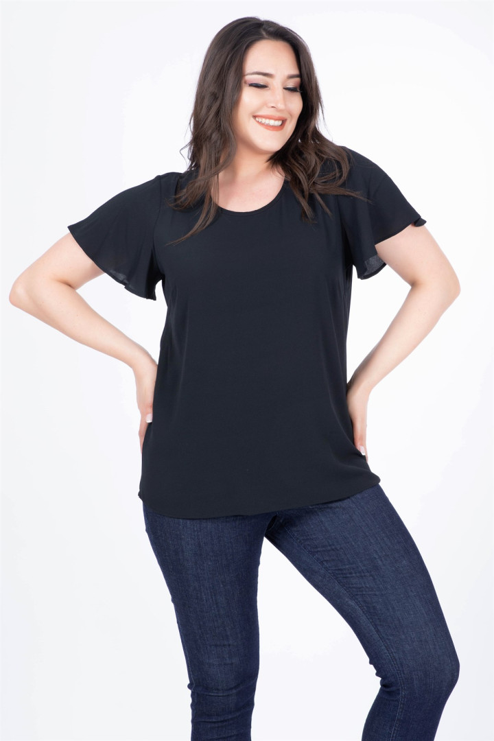 

Блуза женская My Line Moda 273 черная 46 RU (товары доставляются из-за рубежа), 273
