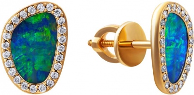 

Серьги из желтого золота с опалом Джей Ви KHAE_2088_SR_OP_YG, KHAE_2088_SR_OP_YG