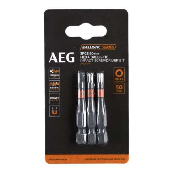 

AEG Биты Ударные 3шт.Ударные HEX 4х50mm AAK503H4 4932479192