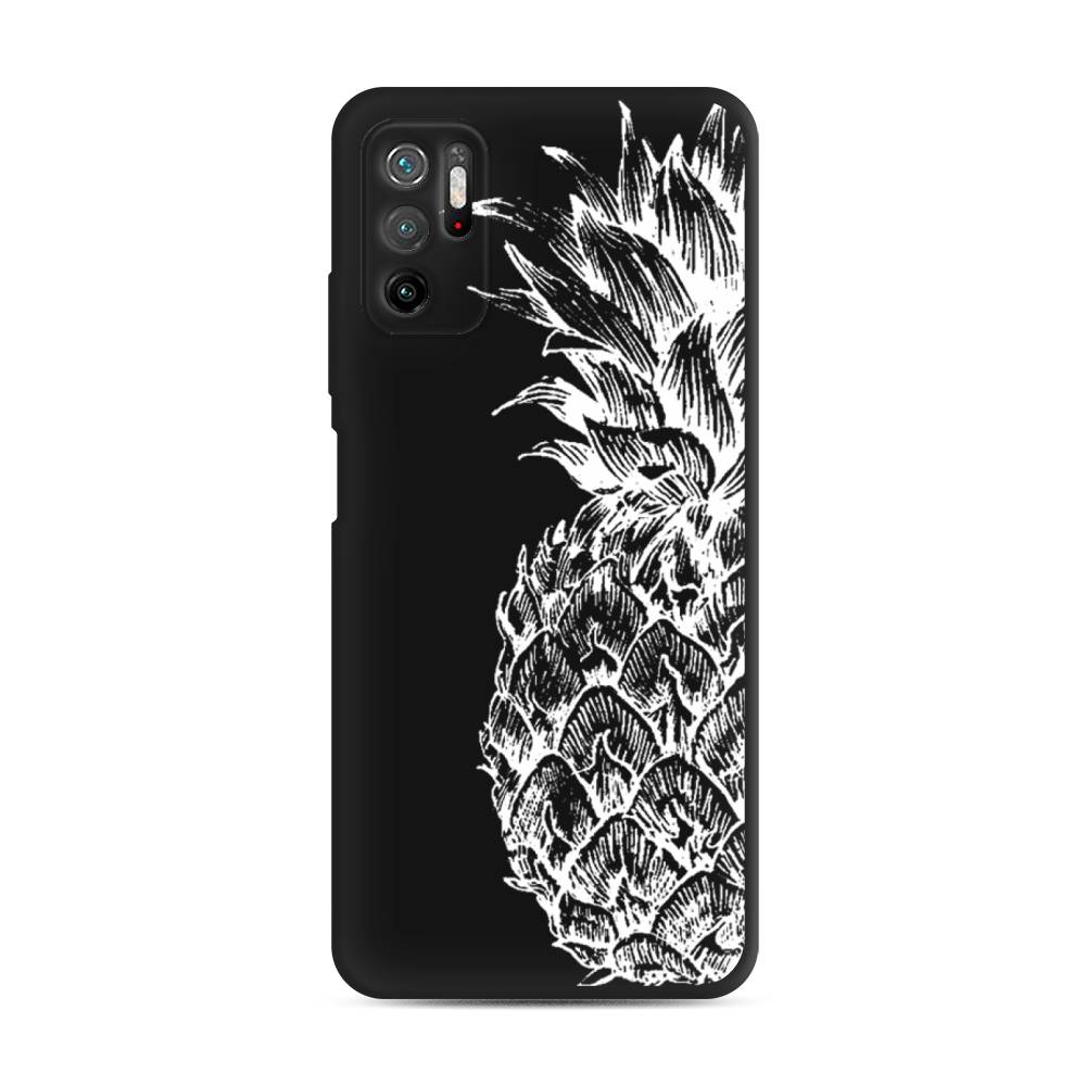 

Чехол Awog на Poco M3 Pro "Ананас графика белая", Разноцветный, 311052-1